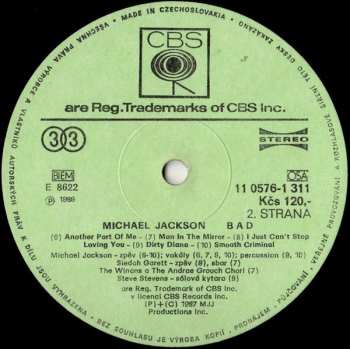 LP Michael Jackson: Bad