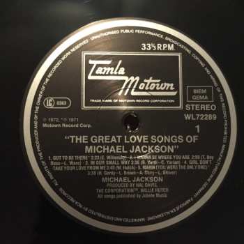LP Michael Jackson: The Great Love Songs Of Michael Jackson