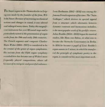 CD Michael Pohl: Die Sauerorgel Der Thomaskirche Leipzig - Michael Pohl Spielt Werke Von Widor, Boellmann Und Reubke