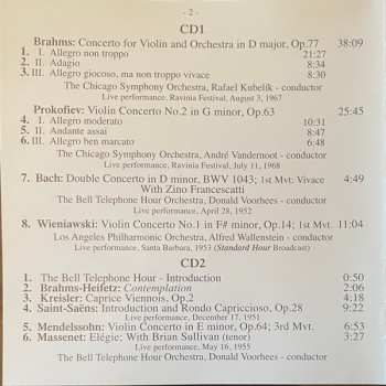 3CD/Doos Michael Rabin: Collection Vol.2 . Violin Concertos (Live Performances)