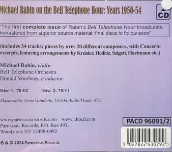 2CD Michael Rabin: On The Bell Telephone Hour (Years 1950-54)