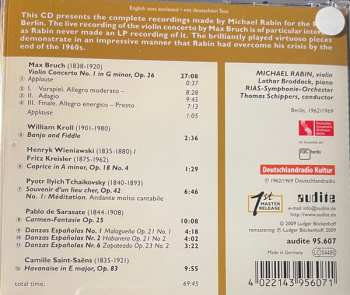 CD Max Bruch: Violin Concerto / Virtuoso Pieces For Violin And Piano 