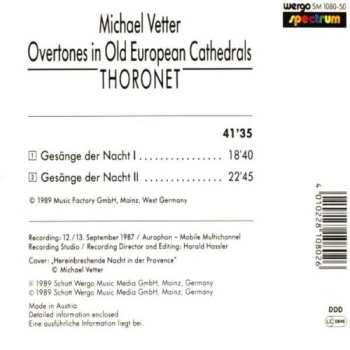 CD Michael Vetter: Overtones In Old European Cathedrals: Thoronet