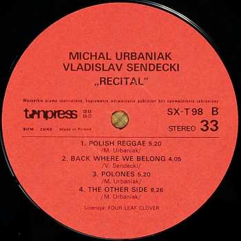 LP Michał Urbaniak: Recital