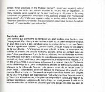 CD Michel Decoust: Concerto Pour Violon Et Orchestre / L'application Des Lectrices Aux Champs / De La Gravitation Suspendue Des Mémoires