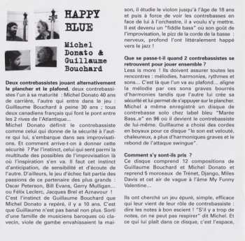 CD Michel Donato: Happy Blue (2 Contrebasses)