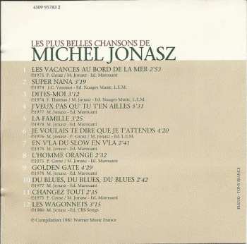 CD Michel Jonasz: Les Plus Belles Chansons De Michel Jonasz