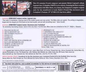 CD Miles Davis: Legrand Jazz + Ascenseur Pour L'Echafaud