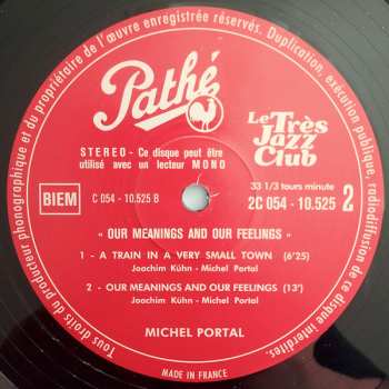 LP Michel Portal: Our Meanings And Our Feelings