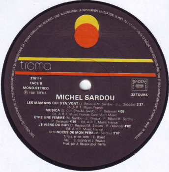 LP Michel Sardou: Les Lacs Du Connemara
