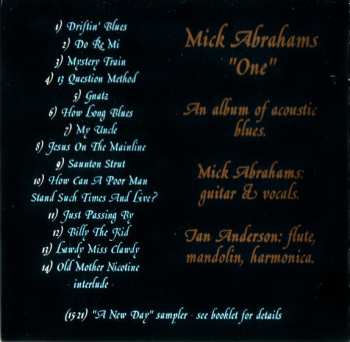CD Mick Abrahams: "One"
