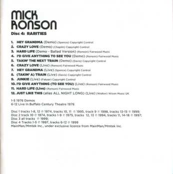 4CD/Doos Mick Ronson: Only After Dark The Complete MainMan Recordings
