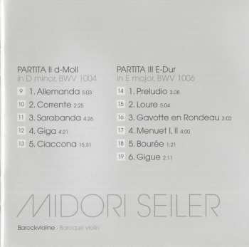 CD Johann Sebastian Bach: Partitas For Violin