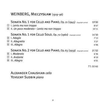 CD Mieczysław Weinberg: Cello Sonatas
