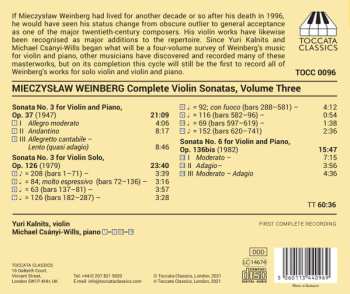 CD Mieczysław Weinberg: Complete Violin Sonatas, Volume Three