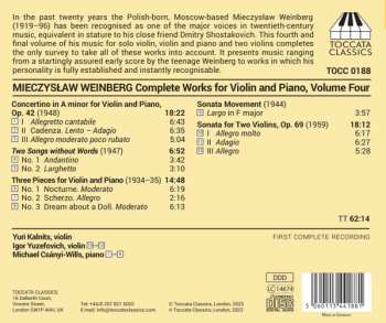 CD Mieczysław Weinberg: Complete Works For Violin And Piano, Volume Four