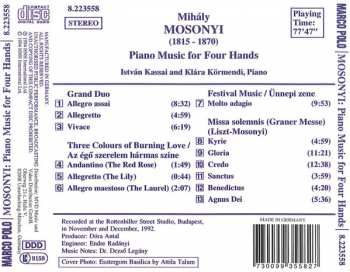 CD Kassai István: Piano Music For Four Hands