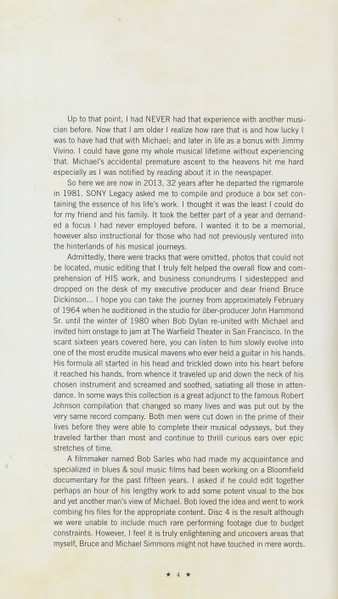 3CD/DVD/Doos Mike Bloomfield: From His Head To His Heart To His Hands