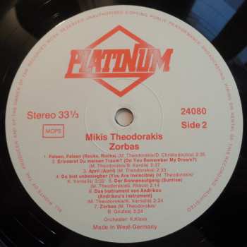 3LP/Doos Mikis Theodorakis: Zorbas