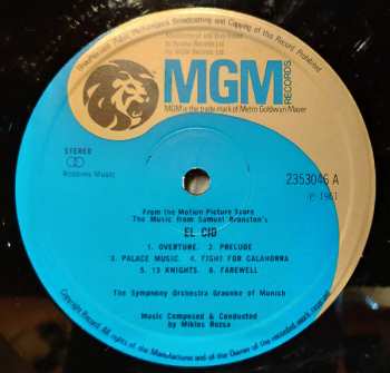 LP Miklós Rózsa: El Cid Original Soundtrack