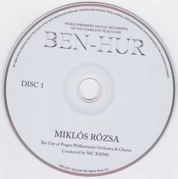 2CD Miklós Rózsa: Ben-Hur (New Digital Recording Of The Complete Film Score)