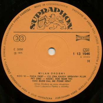LP Milan Drobný: Milan Drobný