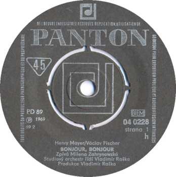 SP Milena Zahrynowská: Bonjour, Bonjour / Mě Láska Ošálí