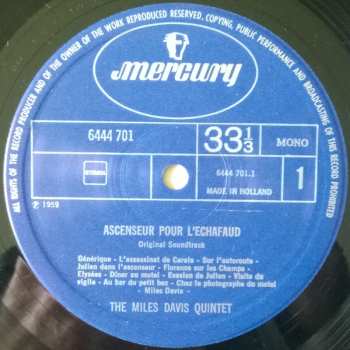LP Miles Davis: Ascenseur Pour L'Echafaud * Des Femmes Disparaissent