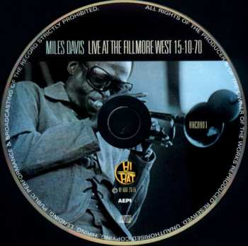 CD Miles Davis: Live At The Fillmore West 15-10-70