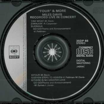 CD Miles Davis: 'Four' & More (Recorded Live In Concert)