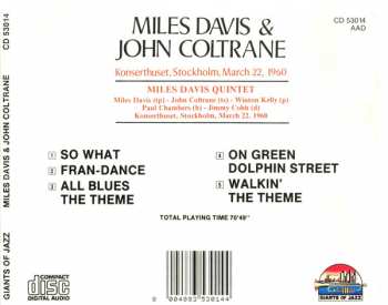 CD Miles Davis: Konserthuset, Stockholm, March 22, 1960
