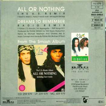 SP Milli Vanilli: All Or Nothing (The U.S. Remix)