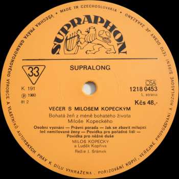 LP Miloš Kopecký: Večer S Milošem Kopeckým