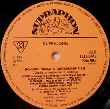 LP Miloslav Šimek: Povídky Šimka A Grossmanna (2)
