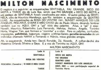CD Milton Nascimento: Milton Nascimento