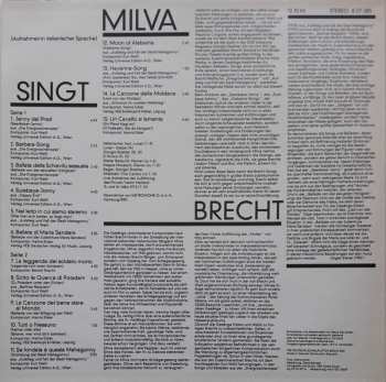 LP Milva: Milva Singt Brecht