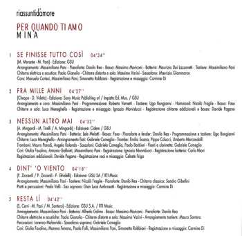 CD Mina: Per Quando Ti Amo (Riassunti D'Amore)