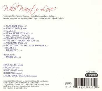 CD Mina Agossi: Who Wants Love?