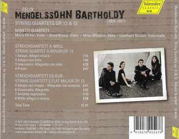 CD Felix Mendelssohn-Bartholdy: String Quartets Op. 13 & 12