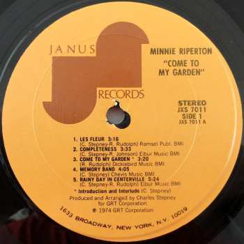 LP Minnie Riperton: Come To My Garden