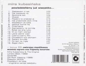 2CD Mira Kubasińska: Powiedzieliśmy Już Wszystko...