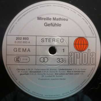 LP Mireille Mathieu: Gefühle