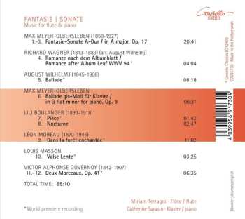 CD Miriam Terragni: Fantasie | Sonate: Music For Flute & Piano