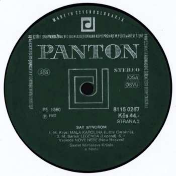 LP Miroslav Krýsl's Saxtet: Sax Syndrom