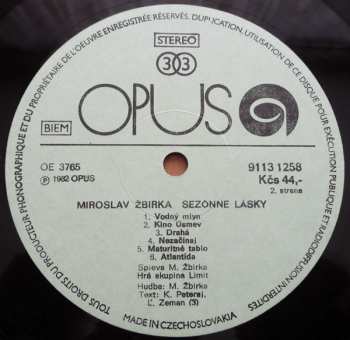 LP Miroslav Žbirka: Sezónne Lásky