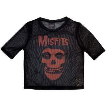 Merch Misfits: Dames Crop Top Orange Logo Misfits & Skull