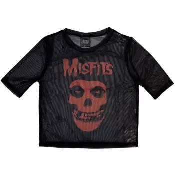 Dames Crop Top Orange Logo Misfits & Skull