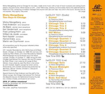 2CD Misha Mengelberg: Two Days In Chicago