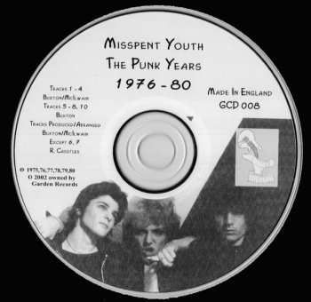 CD Misspent Youth: The Punk Years 1976-1980
