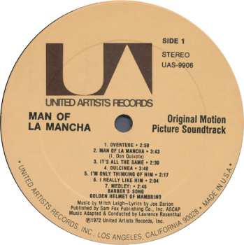 LP Sophia Loren: Man Of La Mancha (Original Motion Picture Soundtrack)